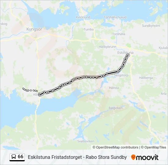 66 Bus Line Map