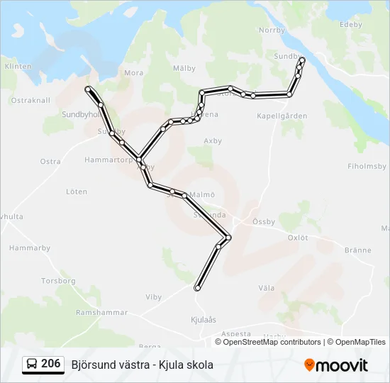 206  Line Map