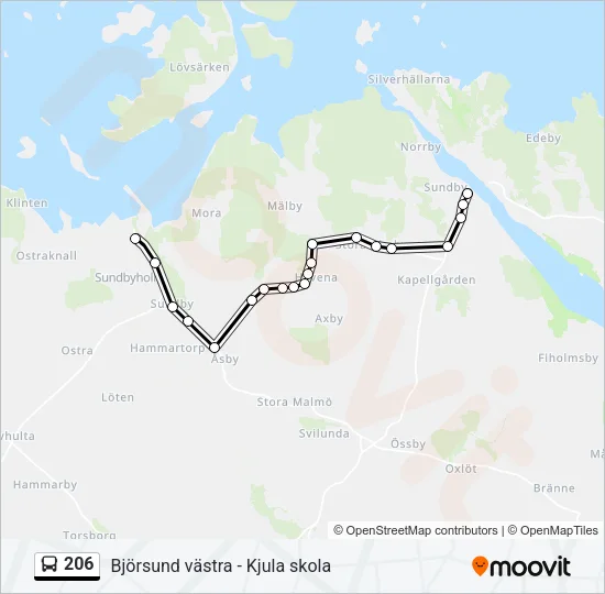 206 Bus Line Map