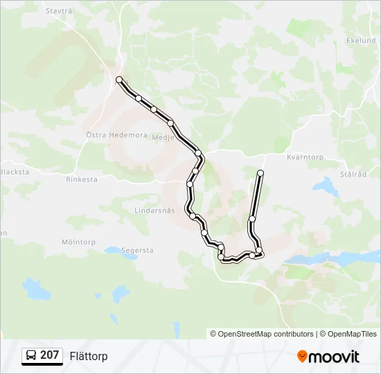 207 Bus Line Map