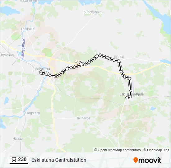 230 Bus Line Map