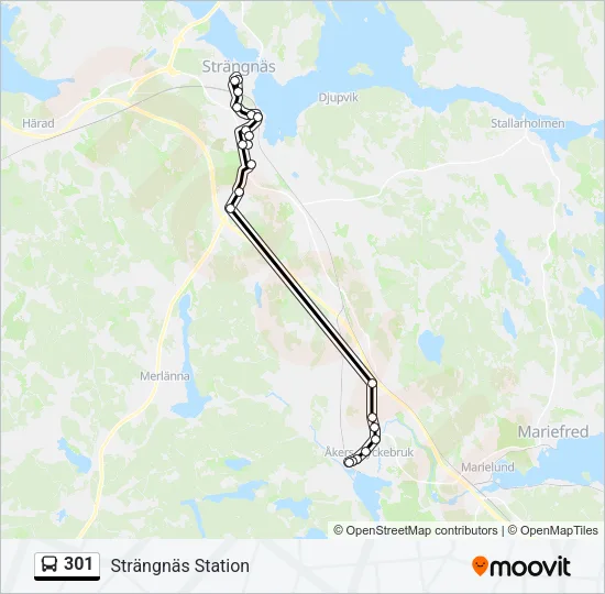 301 Bus Line Map