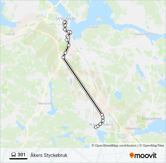 301 Bus Line Map