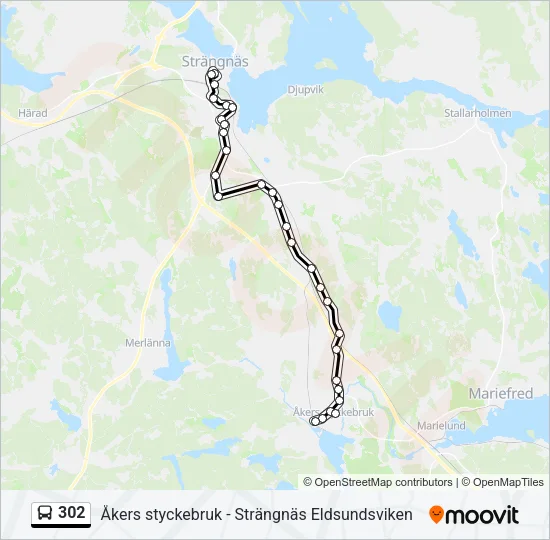 302 Bus Line Map