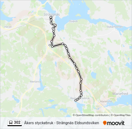 302 Bus Line Map