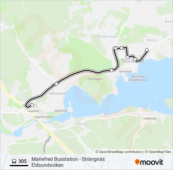 305 bus Line Map