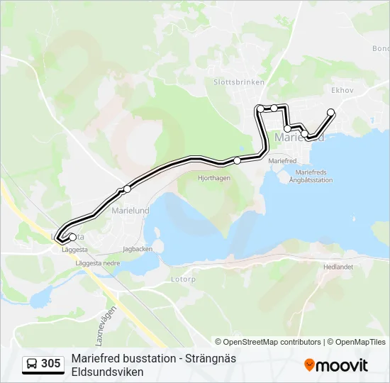 305 Bus Line Map