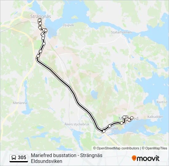 305 Bus Line Map