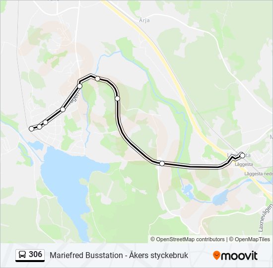 306 bus Line Map