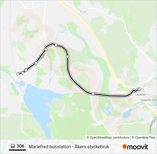 306 Bus Line Map