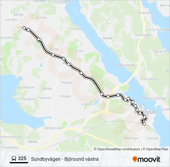 325 Bus Line Map