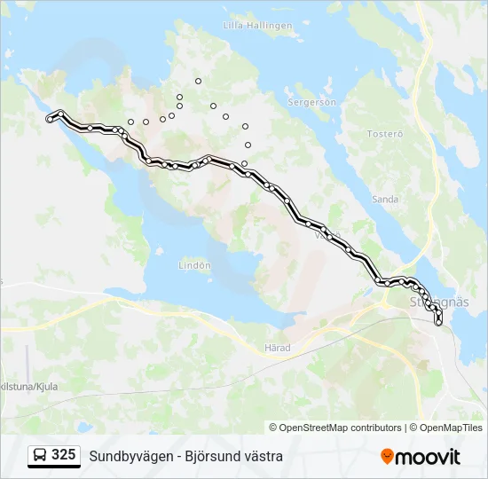 325 Bus Line Map