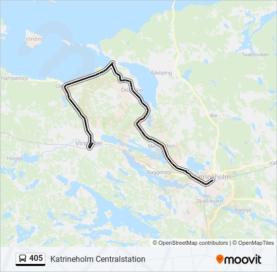 405 bus Line Map