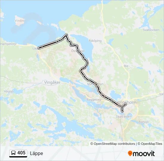 405 Bus Line Map