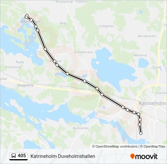405 Bus Line Map