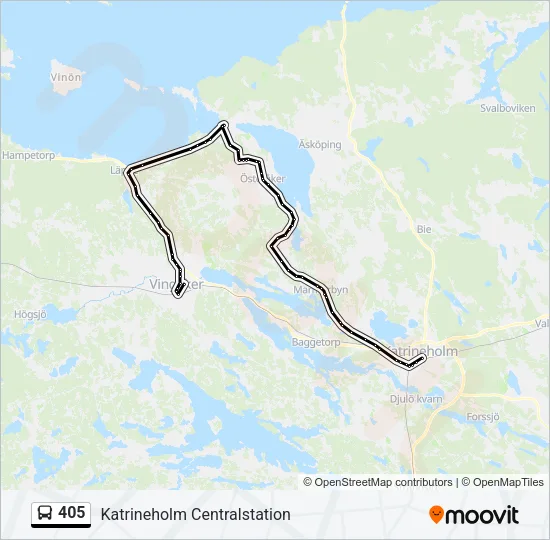 405 Bus Line Map
