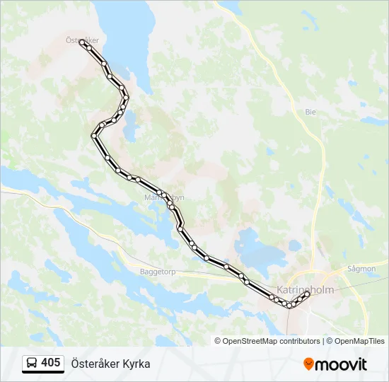 405 Bus Line Map