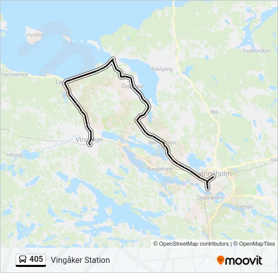 405 Bus Line Map