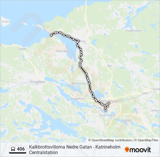 406 bus Line Map