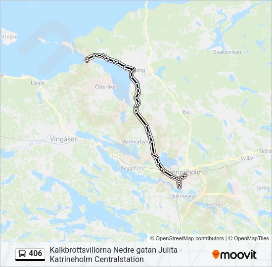 406 Bus Line Map