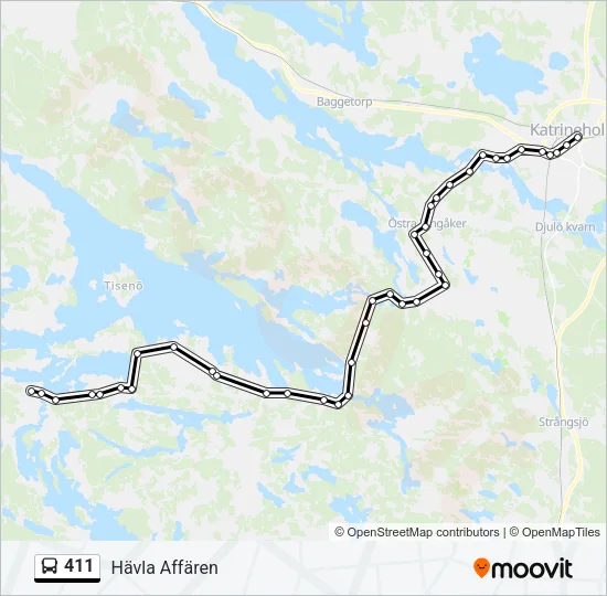 411 Bus Line Map