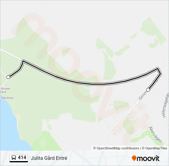 414 Bus Line Map