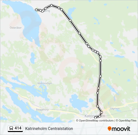 414 Bus Line Map