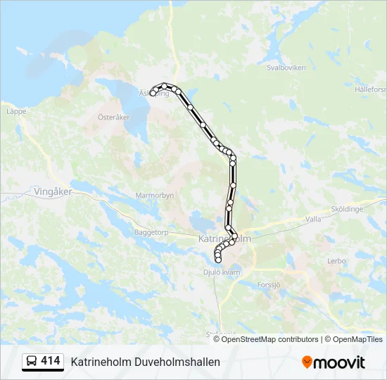 414 Bus Line Map