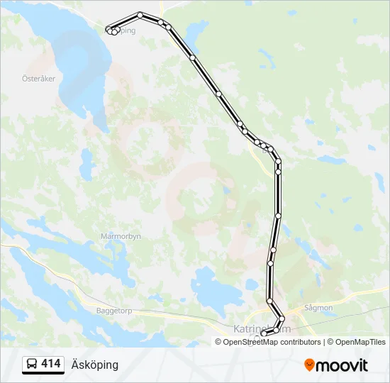 414 Bus Line Map