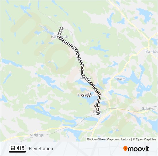 415 bus Line Map