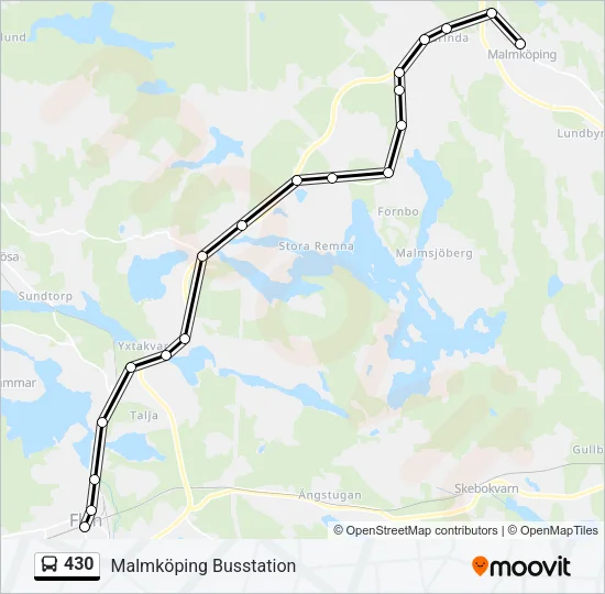 430 Bus Line Map