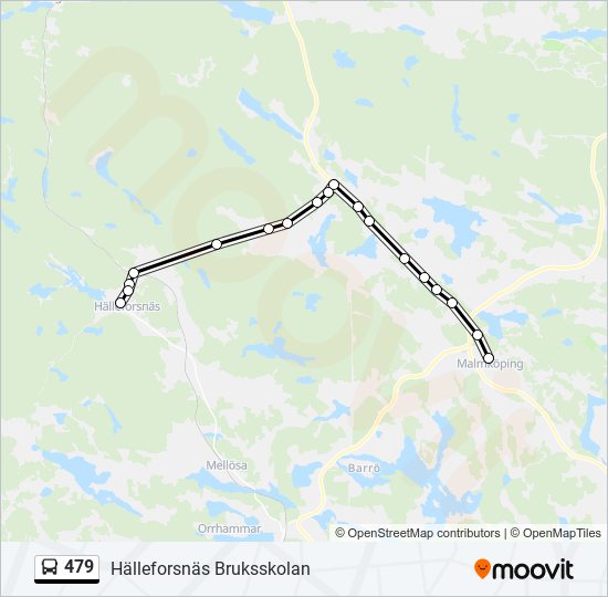 479 bus Line Map
