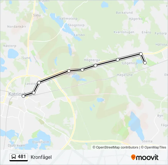 481 Bus Line Map
