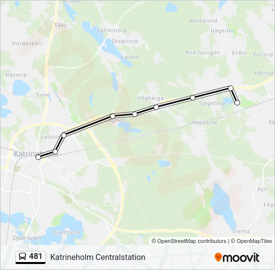 481 Bus Line Map