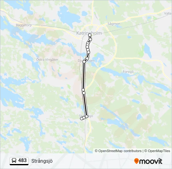 483 Bus Line Map