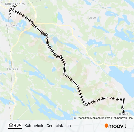 484 Bus Line Map