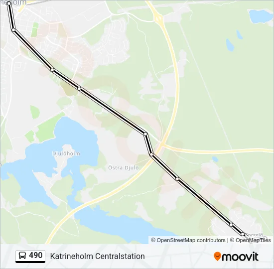 490 Bus Line Map