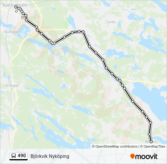 490 Bus Line Map