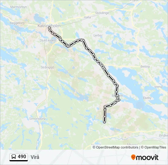 490 Bus Line Map
