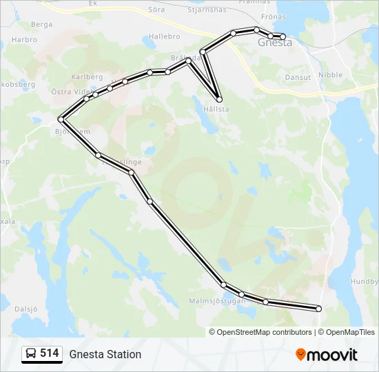 514 Bus Line Map