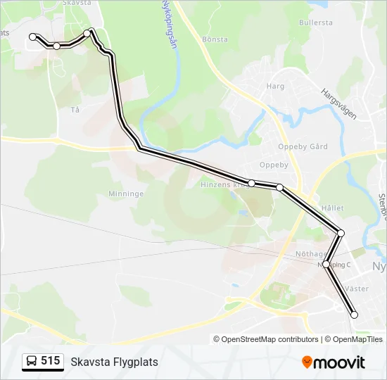 515 Bus Line Map