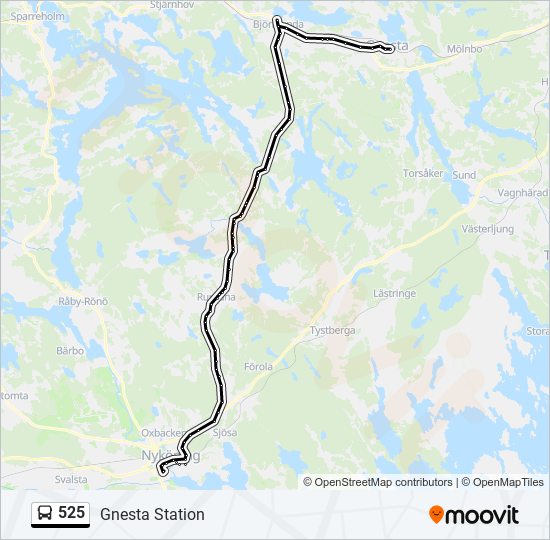 525 bus Line Map