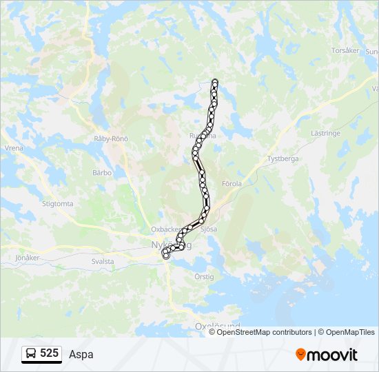 525 bus Line Map