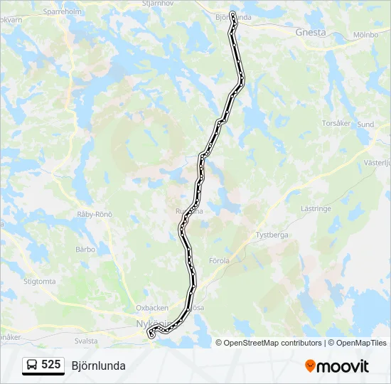 525 Bus Line Map
