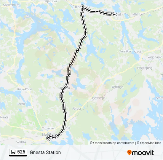 525 Bus Line Map