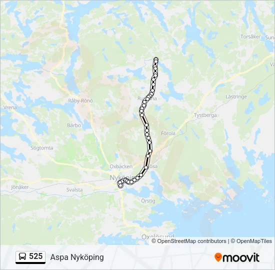 525 Bus Line Map