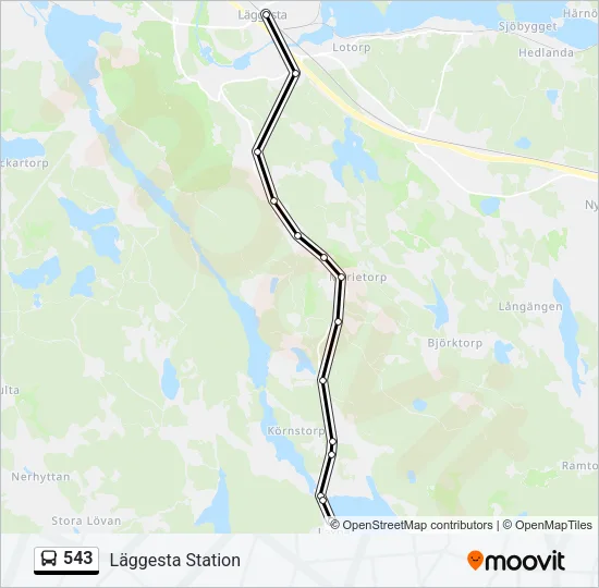 543 Bus Line Map