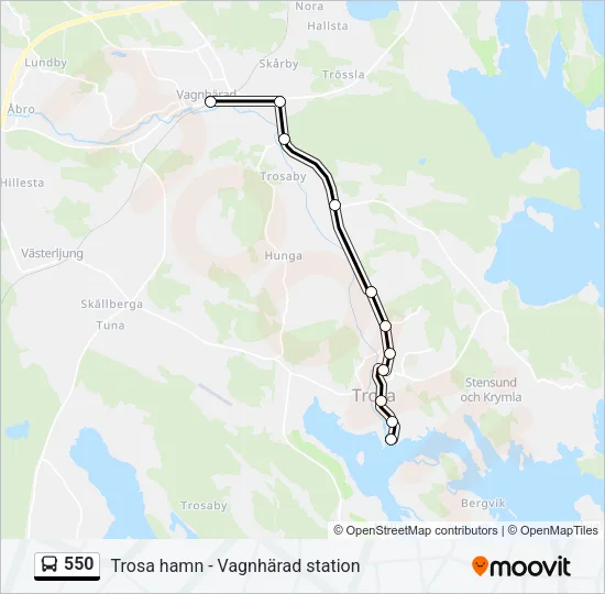 550 Bus Line Map