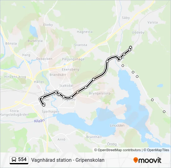 554 Route: Schedules, Stops & Maps - Nyköping Busstation (Updated)