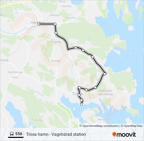 556 bus Line Map